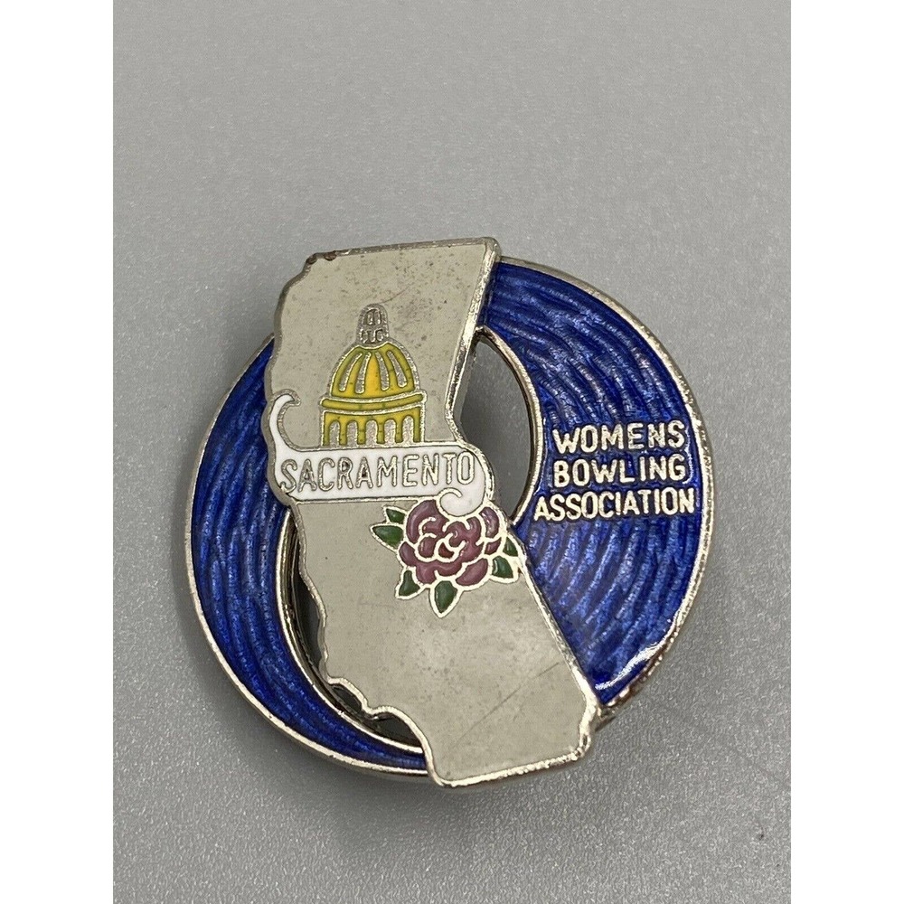 Sacramento‎ California Women's Bowling Association Lapel Pin Brooch